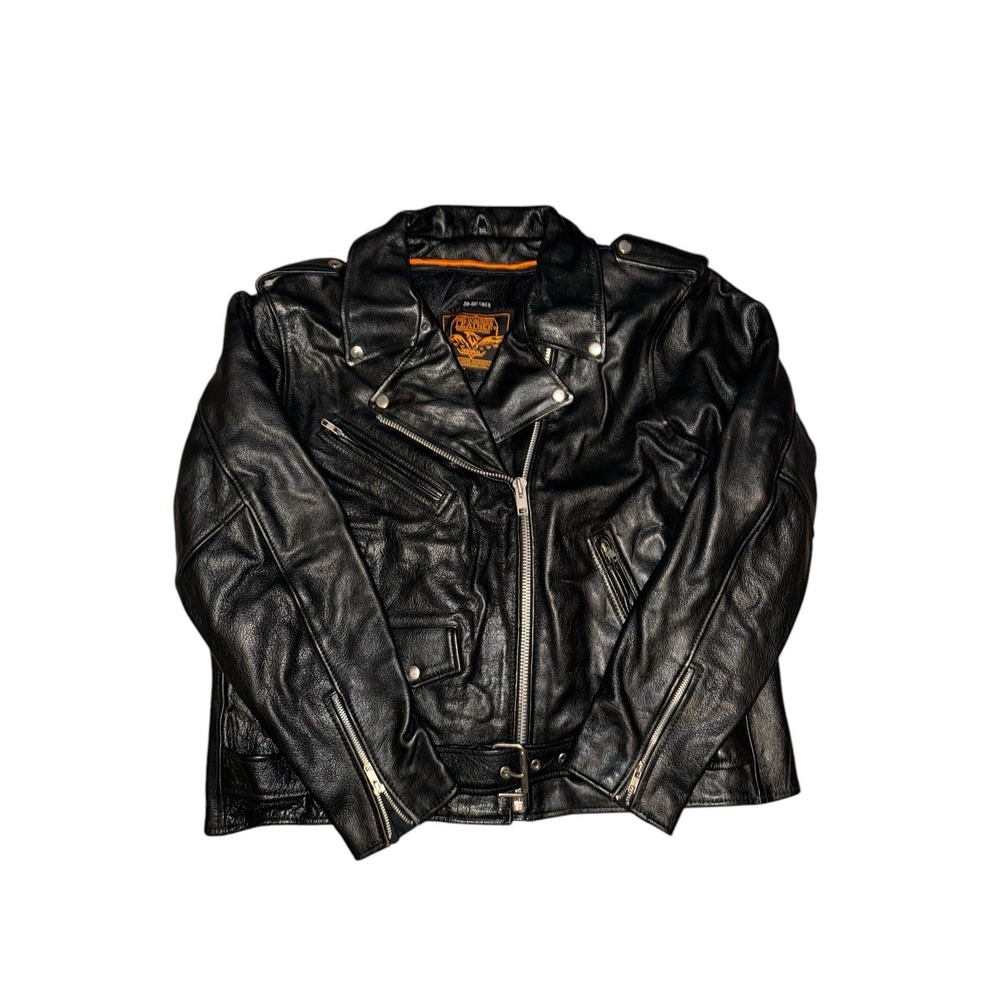 Milwaukee Leather Women's 3XL Leather Jacket Zip Liner Biker Retro Punk Belted
